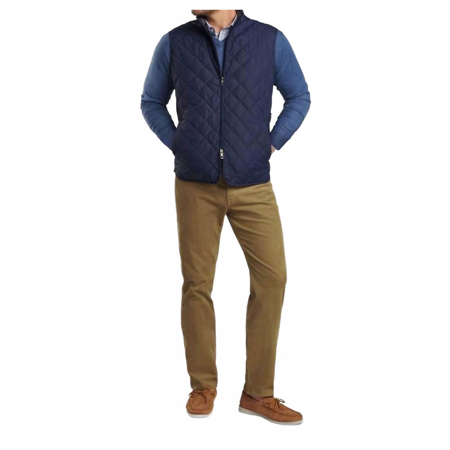 New Peter Millar Essex Vest In Navy